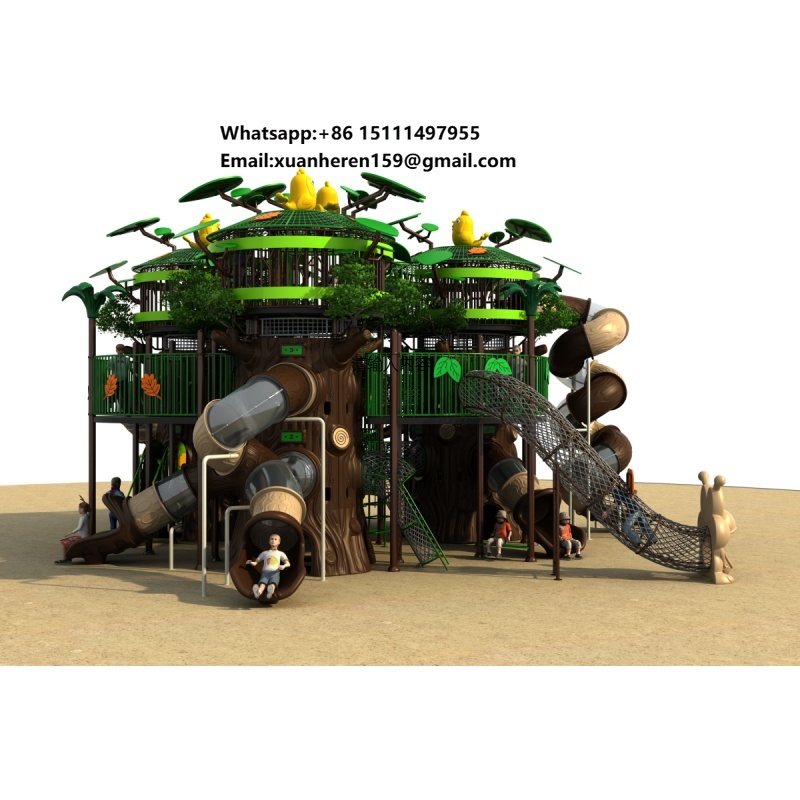 Kids Outdoor Adventure Park - อุปกรณ์สนามเด็กเล่นกลางแจ้งสำหรับเด็กอนุบาล ชุดเครื่องเล่นสนามเด็กเล่นกลางแจ้งเชิงพาณิชย์ อุปกรณ์สวนสนุกสำหรับเด็ก