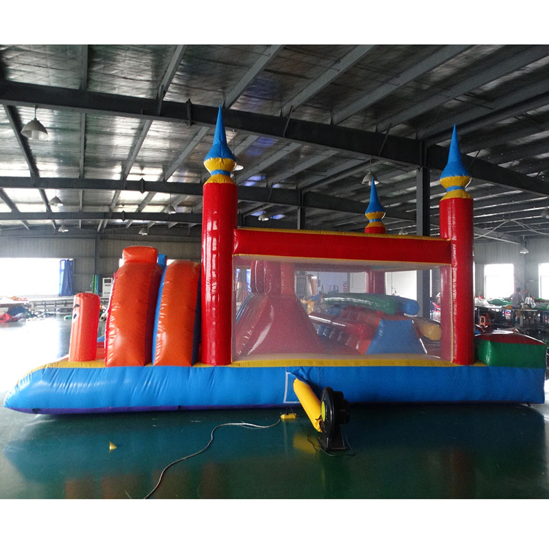 Kids Outdoor Obstacle Course - สนามกีฬาเป่าลมแบบกำหนดเองสำหรับกิจกรรมกลางแจ้ง สร้างทีม และกีฬาสำหรับเด็กและผู้ใหญ่ พร้อมสไลเดอร์