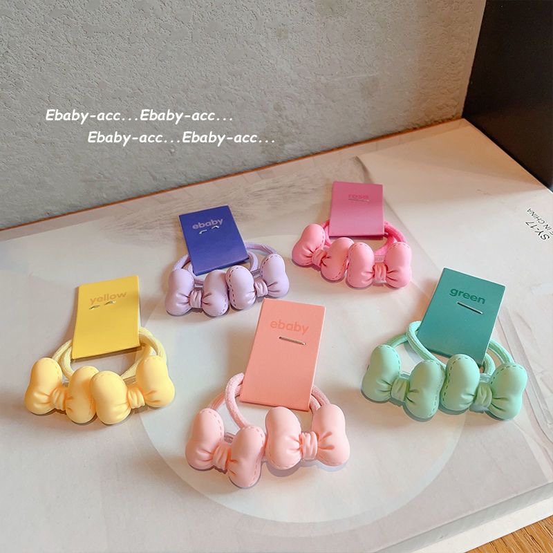 Kids Outdoor Decor - ที่คาดผมรูปโบว์น่ารัก 5 ชิ้นสำหรับเด็กผู้หญิง, ที่คาดผมยางยืดนุ่ม, ที่รัดผมหางม้า, เครื่องประดับผมหวานๆ