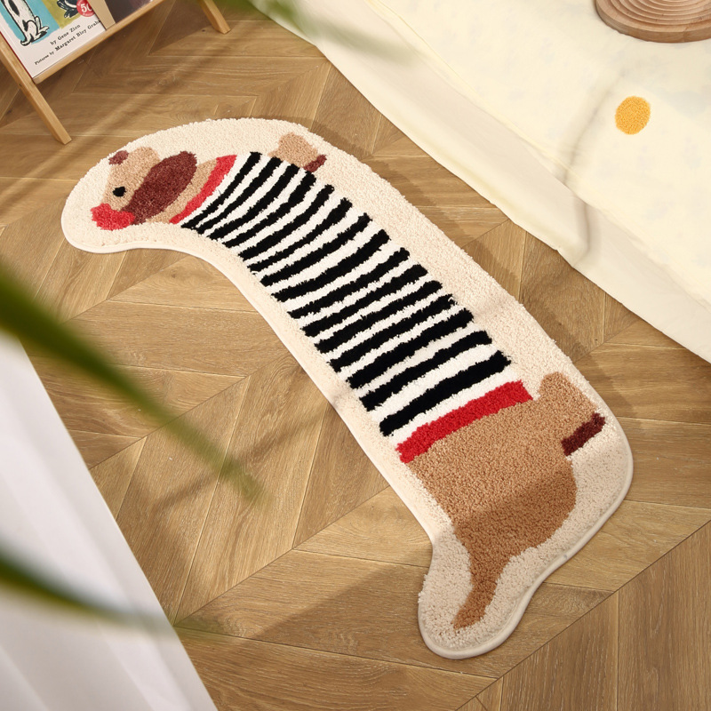 Kids Outdoor Floor Cushions - น่ารักลูกสุนัขพรมข้างเตียง Plush เนอสเซอรี่แผ่น COZY พรมเด็กนุ่มรูปแบบสุนัข Play