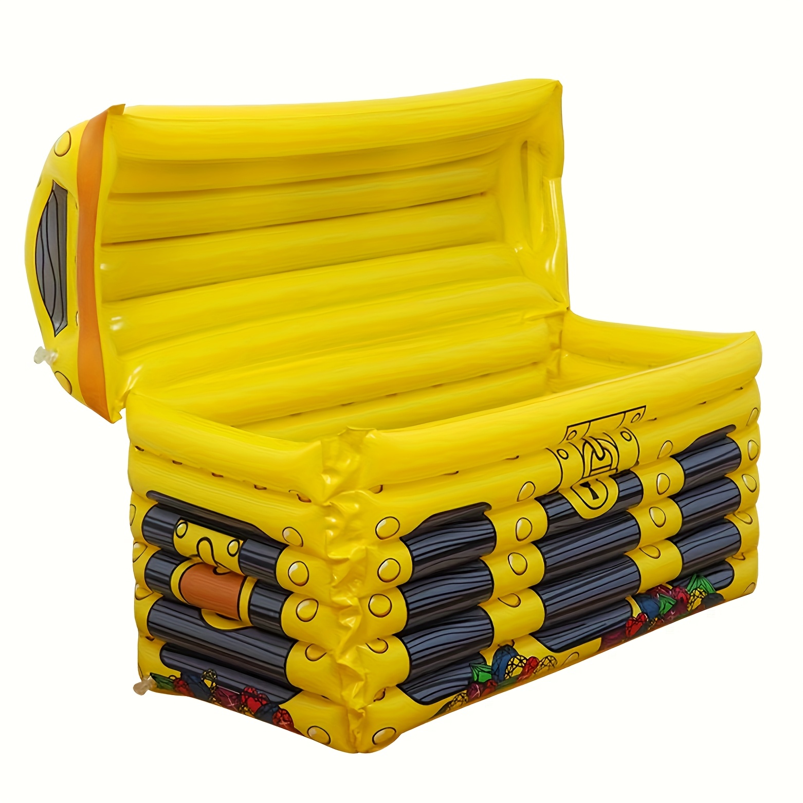 Kids Outdoor Storage - กล่องเก็บของเล่นและบาร์น้ำแข็งเป่าลมอเนกประสงค์ กล่องเก็บความเย็นแบบพกพา ใช้ได้สองแบบ สำหรับงานปาร์ตี้ที่บ้าน ปิกนิกกลางแจ้ง และจัดเก็บของเล่นเด็ก