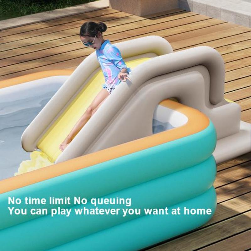 Kids Outdoor Water Slide - สไลเดอร์เป่าลมว่ายน้ำสำหรับเด็กหัวต่อท่อสนุกกลางแจ้งสไลเดอร์กันน้ำกันการให้ทิปสำหรับสระน้ำหรือโตกว่าพื้น