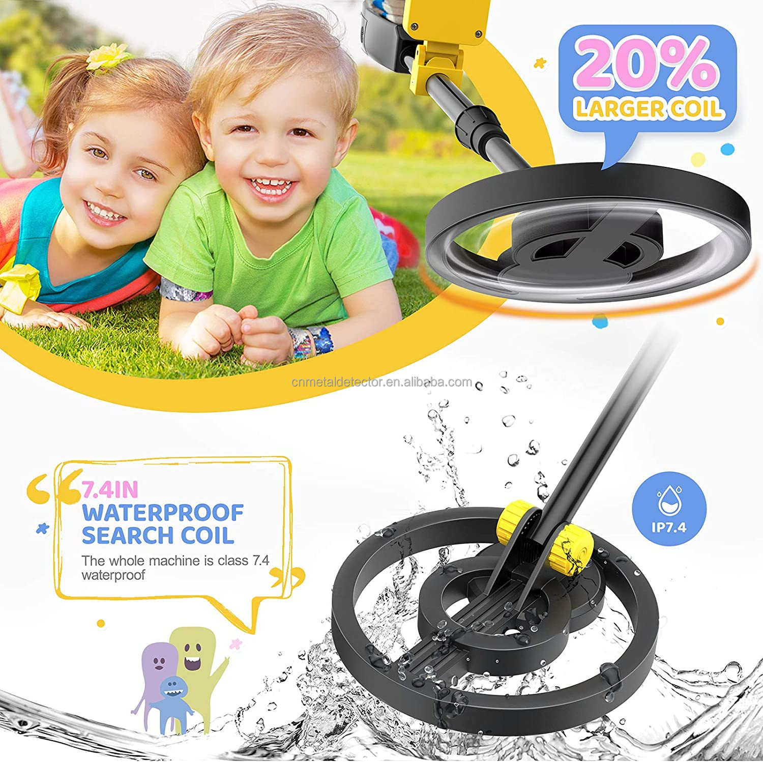 Kids Outdoor Learning Activities - เครื่องตรวจจับโลหะสำหรับเด็ก Tianxun MD-1014 ของเล่นพกพาสำหรับเด็ก เหมาะสำหรับการสำรวจกลางแจ้งและกิจกรรมการเรียนรู้