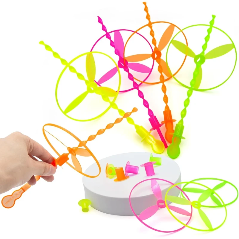 Kids Outdoor Easter Toys - ของเล่นจานบิน 40 ชิ้น เฮลิคอปเตอร์หมุนพร้อมใบพัดพลาสติก จานบินสำหรับเด็ก เกมกลางแจ้ง