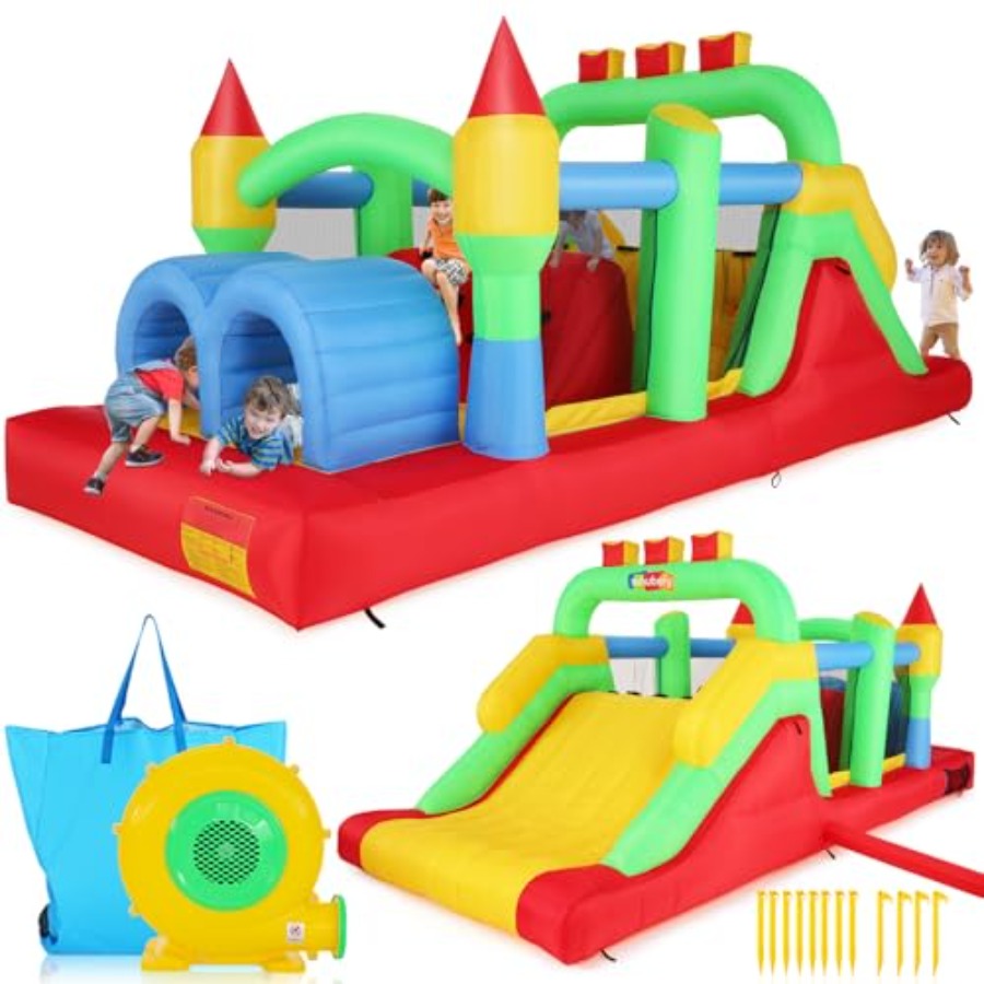 Kids Outdoor Bounce House - สนามเด็กเล่นเป่าลมกลางแจ้งสำหรับเด็กโตอายุ 3-6 ปี และ 8-12 ปี
