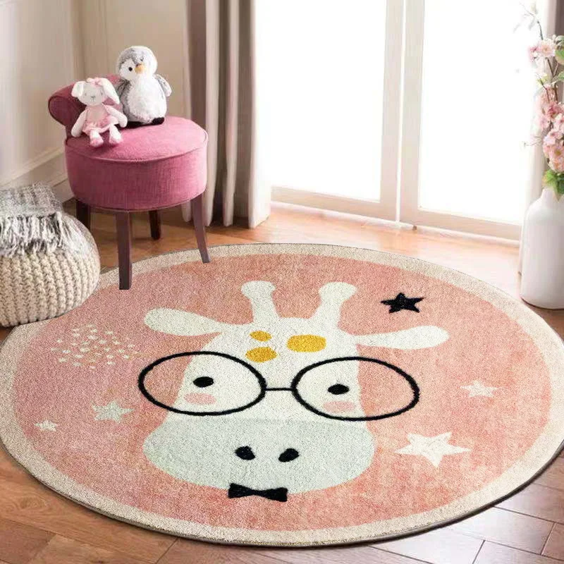 Kids Outdoor Floor Cushions - การ์ตูนยีราฟรอบห้องนอนเด็ก Soft Play พรมเด็กเกมแผ่นสัตว์เก้าอี้เบาะพรมสําหรับห้องนั่งเล่น