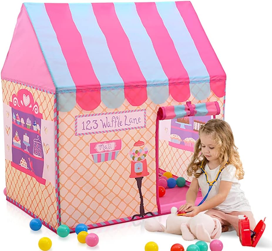 Kids Outdoor Playhouse - ชายหญิงของเล่นเด็กในร่ม Playhouse เด็กเล่นเต็นท์สําหรับชายเต็นท์สําหรับเด็กในร่มและกลางแจ้งเต็นท์วันเกิดคริสต์มาส