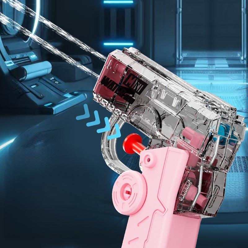 Kids Outdoor Water Play - ปืนฉีดน้ำขนาดเล็กแบบพกพา ปืนยิงน้ำหมุนได้ ของเล่นกลางแจ้งสำหรับฤดูร้อน ดีไซน์พับได้สำหรับเด็ก เล่นสนุกในงานปาร์ตี้ริมสระน้ำ
