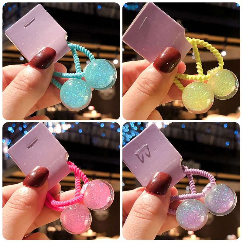 Kids Outdoor Decor - 2ชิ้น/เซ็ตเด็กน่ารัก Candy เงาผมยืดผมเด็กหญิงน่ารักหวาน Scrunchies วงยางเด็กอุปกรณ์เสริมผม