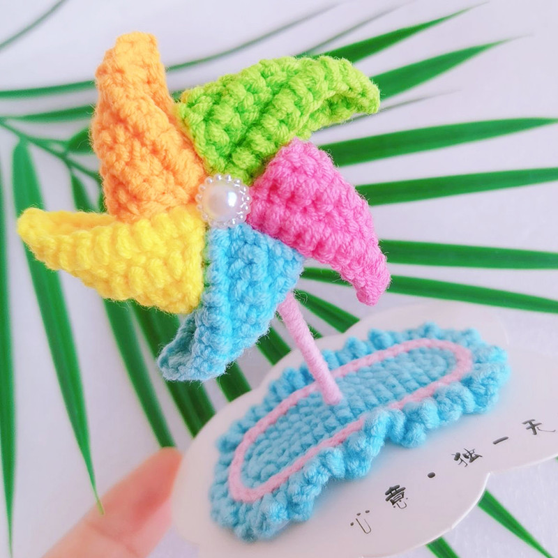 Kids Outdoor Decor - ถักเด็ก Barrettes การ์ตูนกระต่ายสาวน้อย Hairpins Puppy Cat