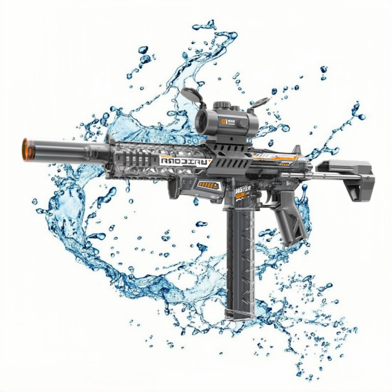 Kids Outdoor Water Play - ปืนฉีดน้ำไฟฟ้า MK9 Pulse สำหรับเด็ก ดูดน้ำอัตโนมัติ พร้อมไฟฉาย