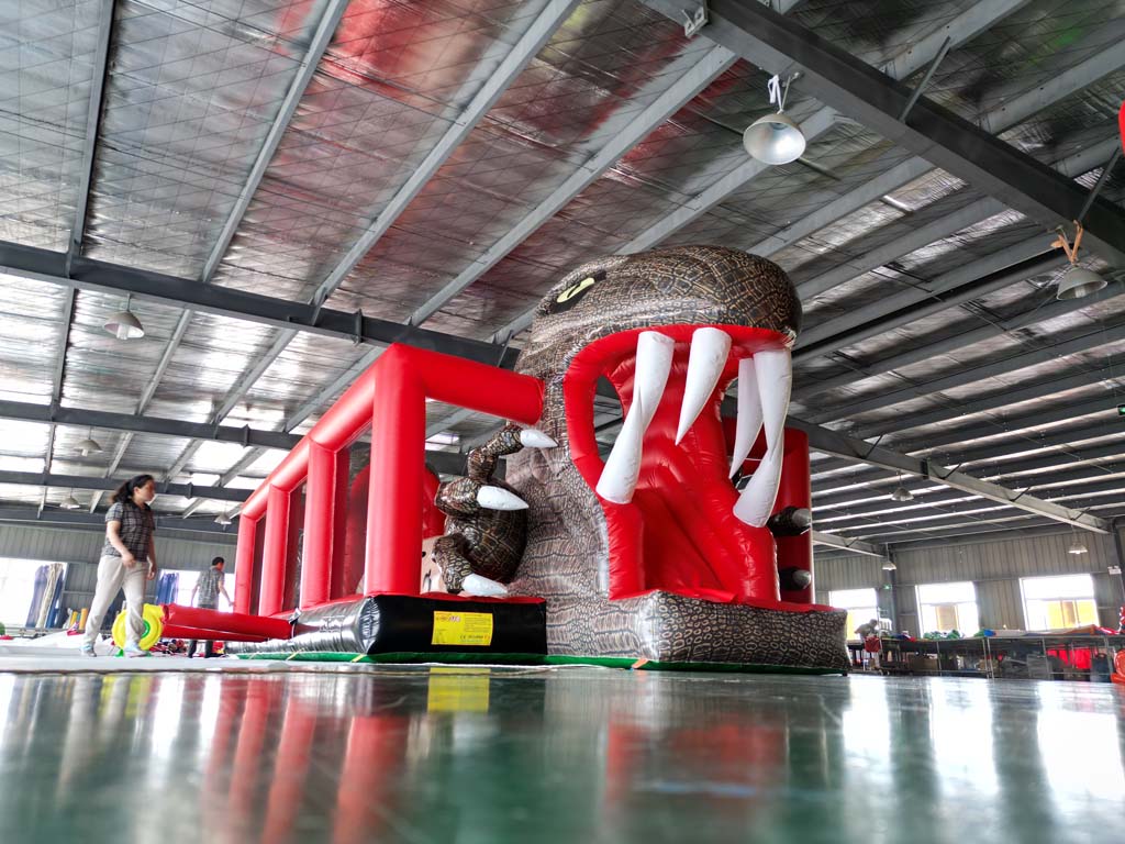 Kids Outdoor Obstacle Course - เครื่องเล่นเป่าลมแบบมีสิ่งกีดขวาง ทำจาก PVC สำหรับเด็ก พร้อมสไลเดอร์ เหมาะสำหรับงานกลางแจ้ง