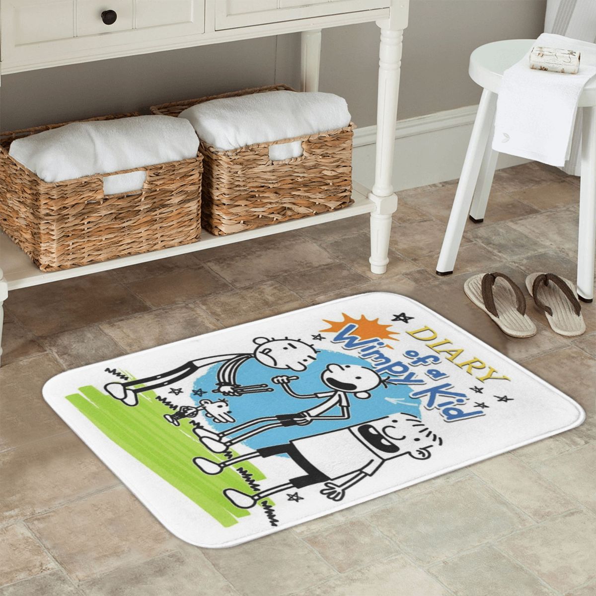 พรมเช็ดเท้ากันลื่นลายไดอารี่ออ - Kids Outdoor Floor Cushions บทวิจารณ์และราคา