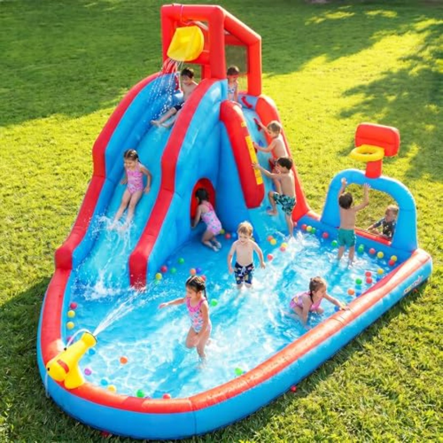 สไลเดอร์น้ำเป่าลมกลางแจ้งสำหรั - Kids Outdoor Bounce House บทวิจารณ์และราคา