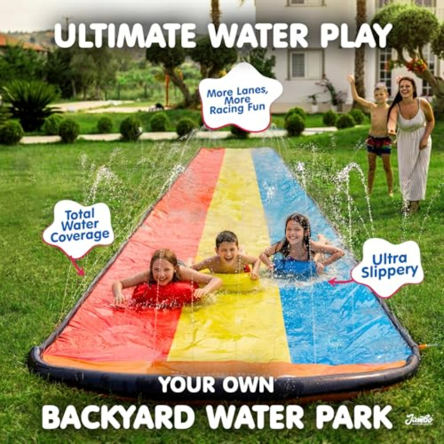 สระน้ำกลางแจ้งสำหรับเด็ก: สไลเ - Kids Outdoor Water Slide บทวิจารณ์และราคา