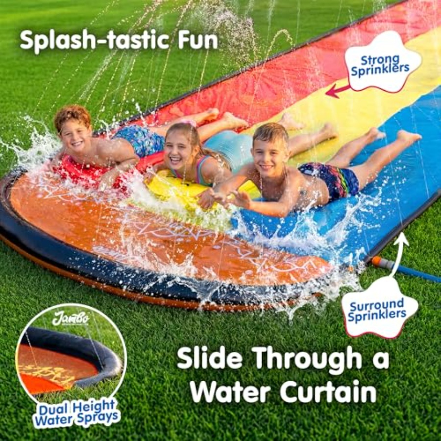 สระน้ำกลางแจ้งสำหรับเด็ก: สไลเ - Kids Outdoor Water Slide บทวิจารณ์และราคา