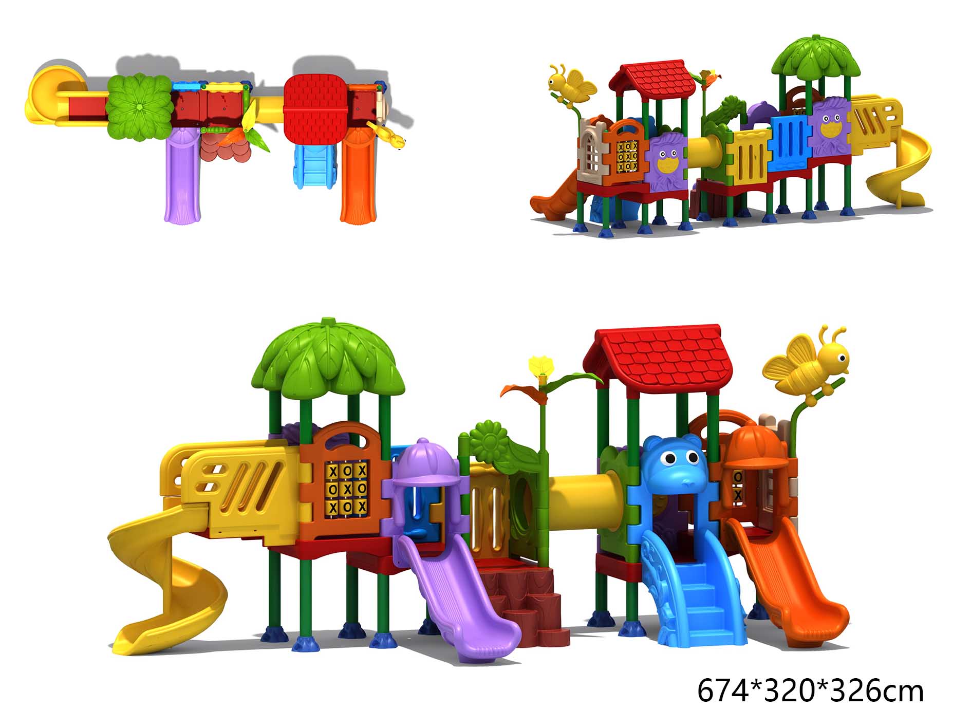 ชุดสนามเด็กเล่นพร้อมสไลเดอร์สำ - Kids Outdoor Playhouse บทวิจารณ์และราคา