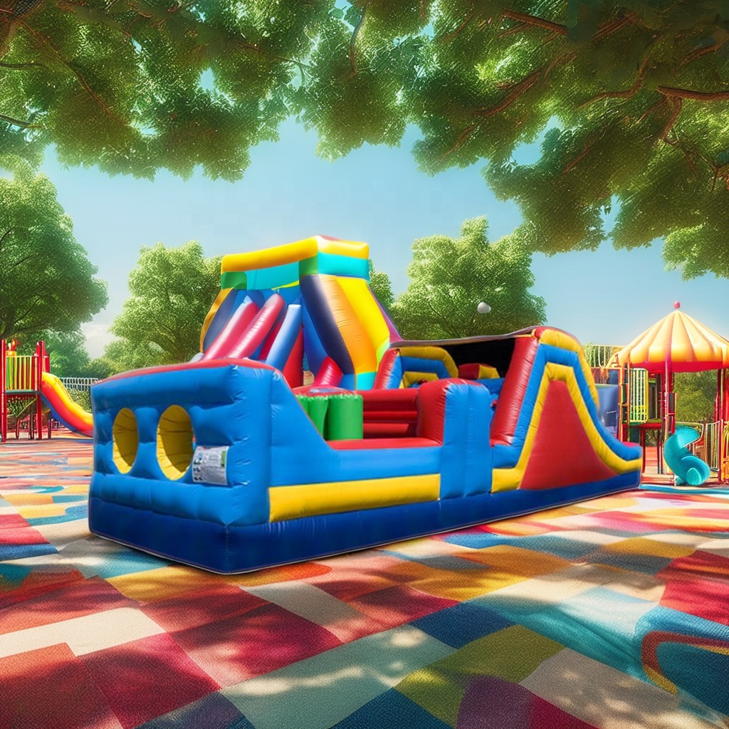 เครื่องเล่นเป่าลมขนาดใหญ่แบบเช - Kids Outdoor Obstacle Course Equipment บทวิจารณ์และราคา