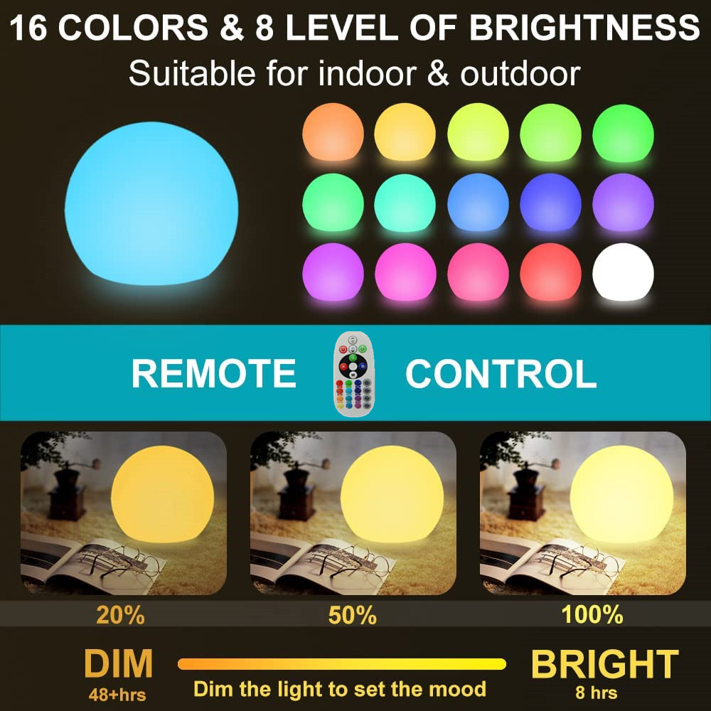 LED เรืองแสง Ball Light สําหรั - Kids Outdoor Decor บทวิจารณ์และราคา