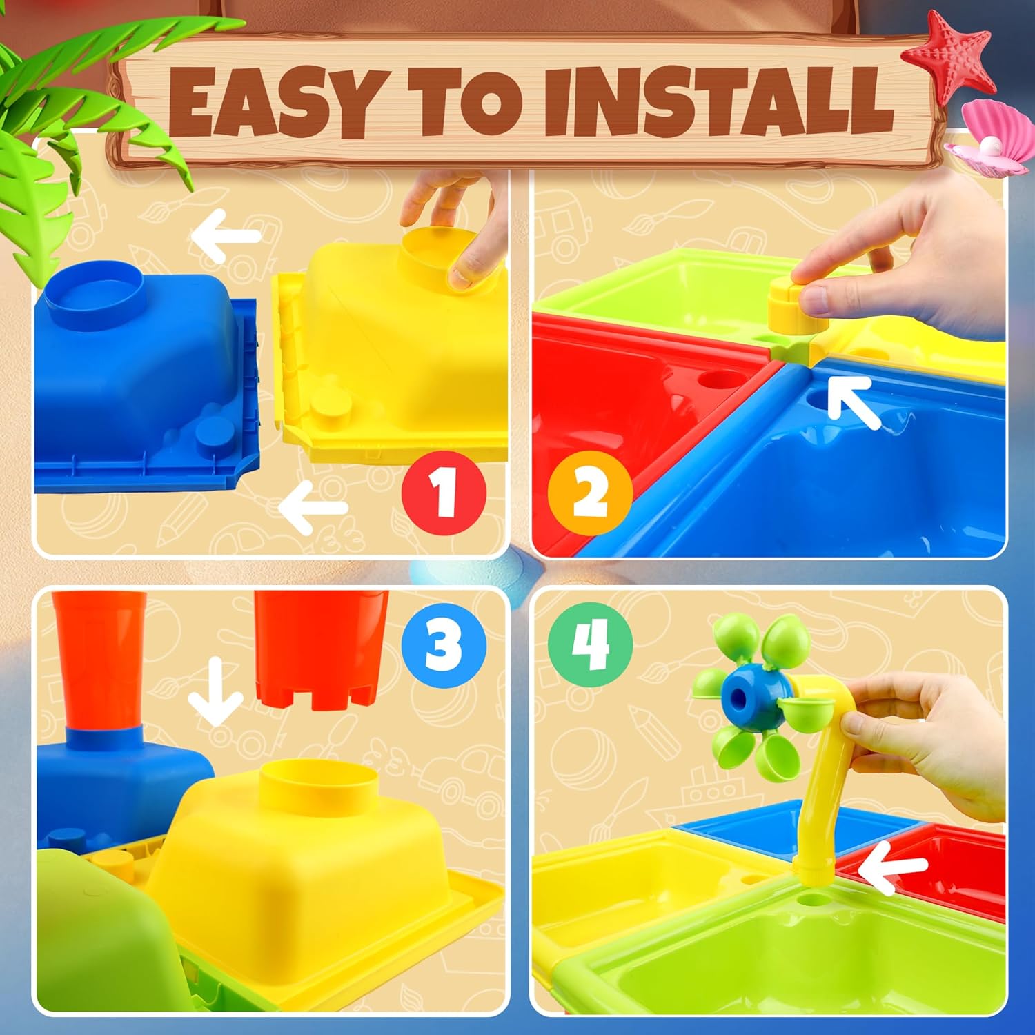 25 ชิ้นฤดูร้อนน้ําตารางสําหรับ - Kids Outdoor Activity Toys บทวิจารณ์และราคา