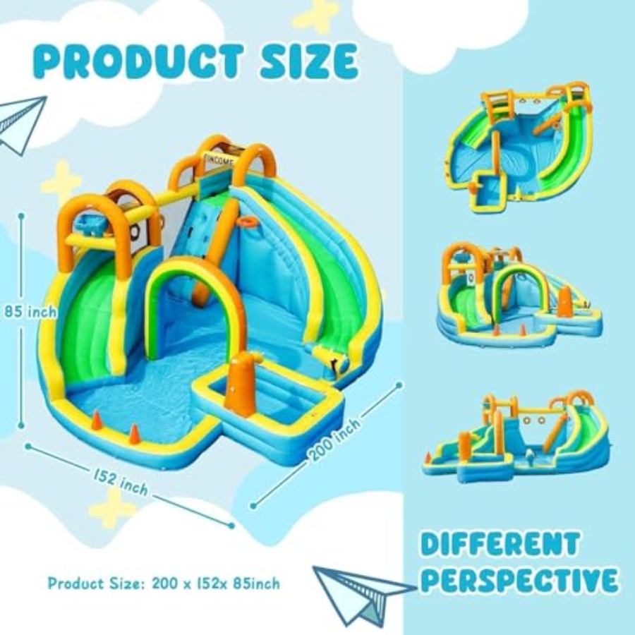 สวนสไลเดอร์น้ำเป่าลมกลางแจ้งสำ - Kids Outdoor Water Slide บทวิจารณ์และราคา