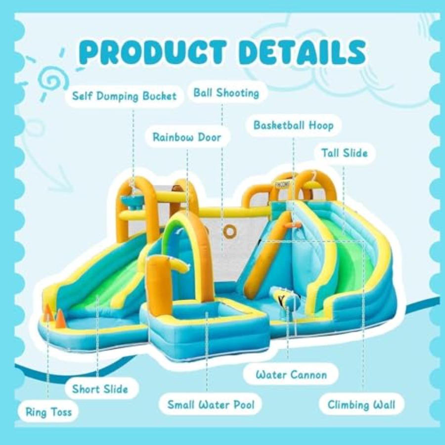 สวนสไลเดอร์น้ำเป่าลมกลางแจ้งสำ - Kids Outdoor Water Slide บทวิจารณ์และราคา