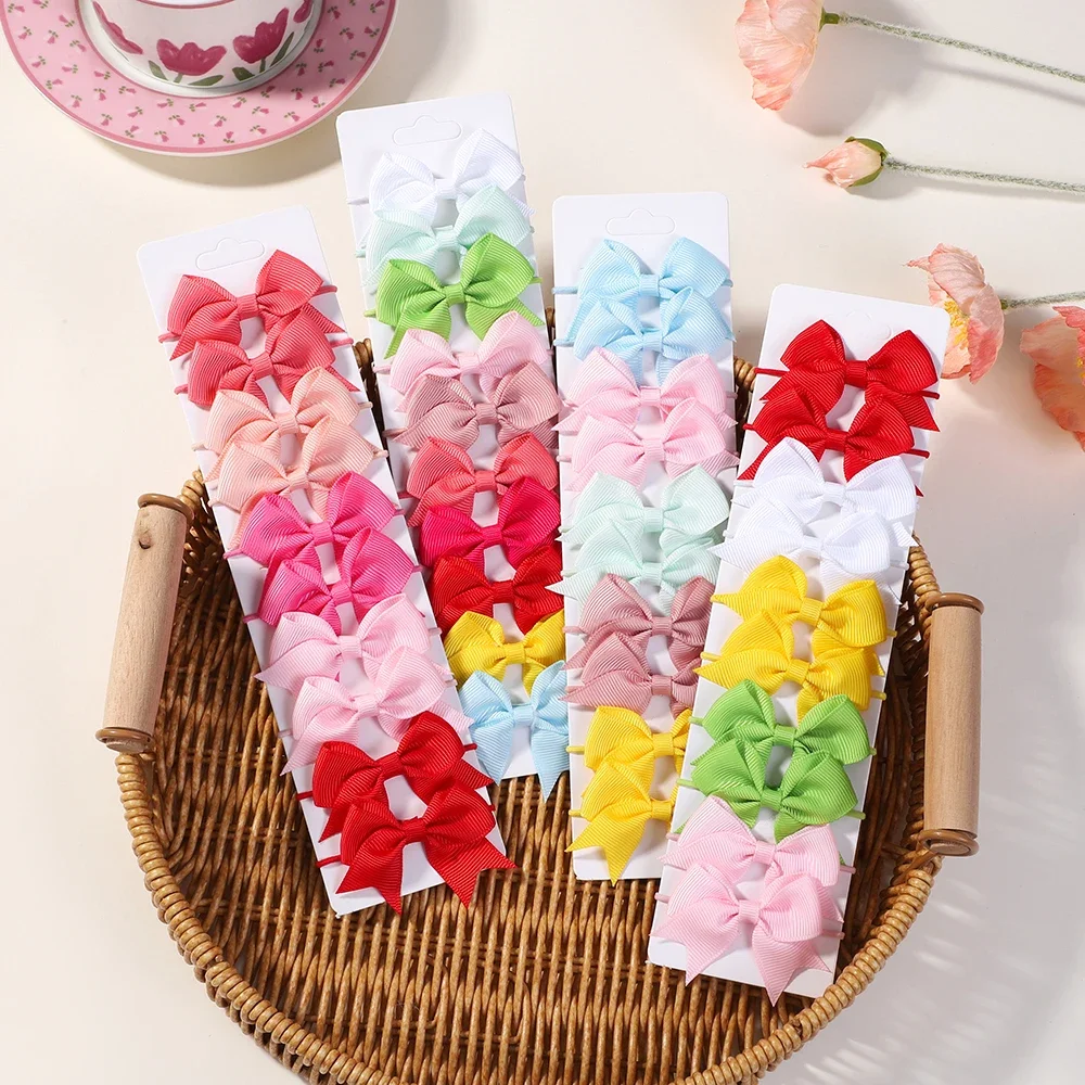 10 ชิ้น Bows ผมยางรัดผมริบบิ้น - Kids Outdoor Decor บทวิจารณ์และราคา