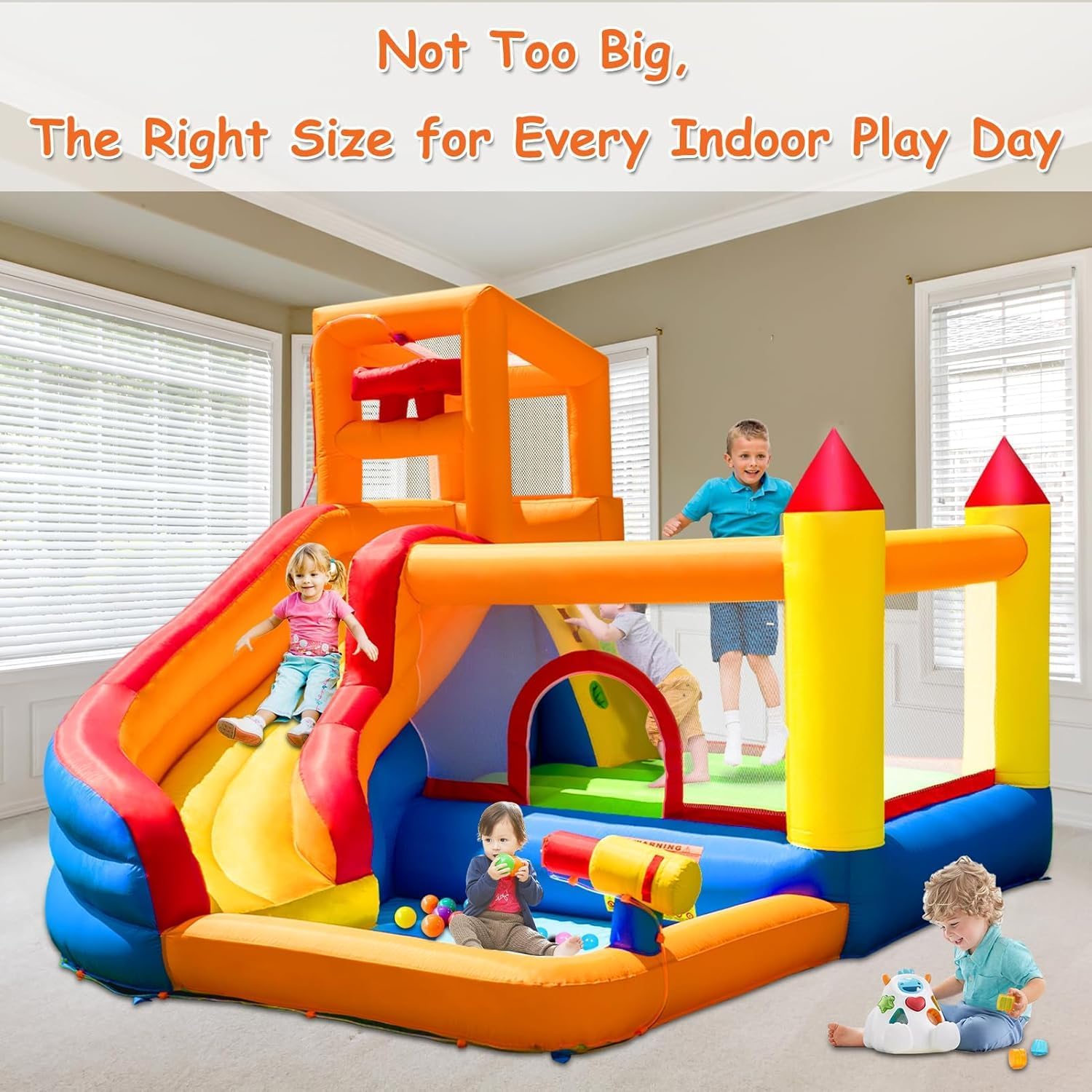 HuaKastro สไลเดอร์น้ำเป่าลมพร้ - Kids Outdoor Playhouse บทวิจารณ์และราคา