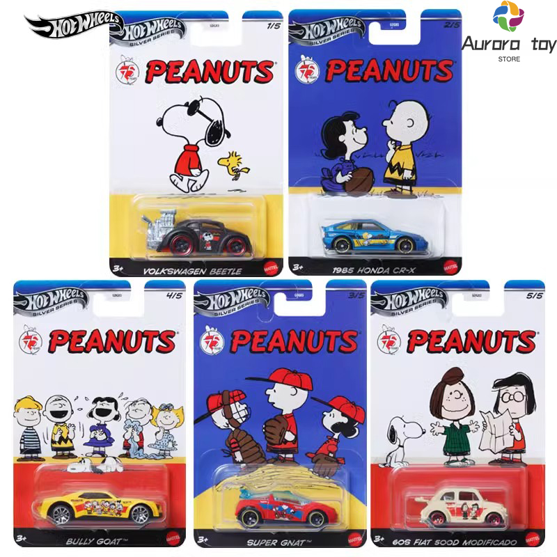 1/64 ล้อร้อนรถรุ่น Snoopy ถั่ว - Mattel Toy Hot Wheels บทวิจารณ์และราคา