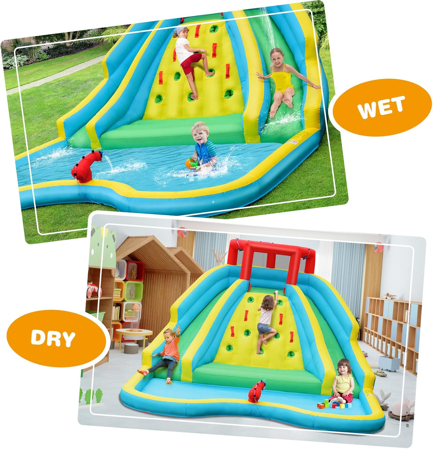 สไลเดอร์น้ำเป่าลมขนาดใหญ่สำหรั - Kids Outdoor Water Slide บทวิจารณ์และราคา