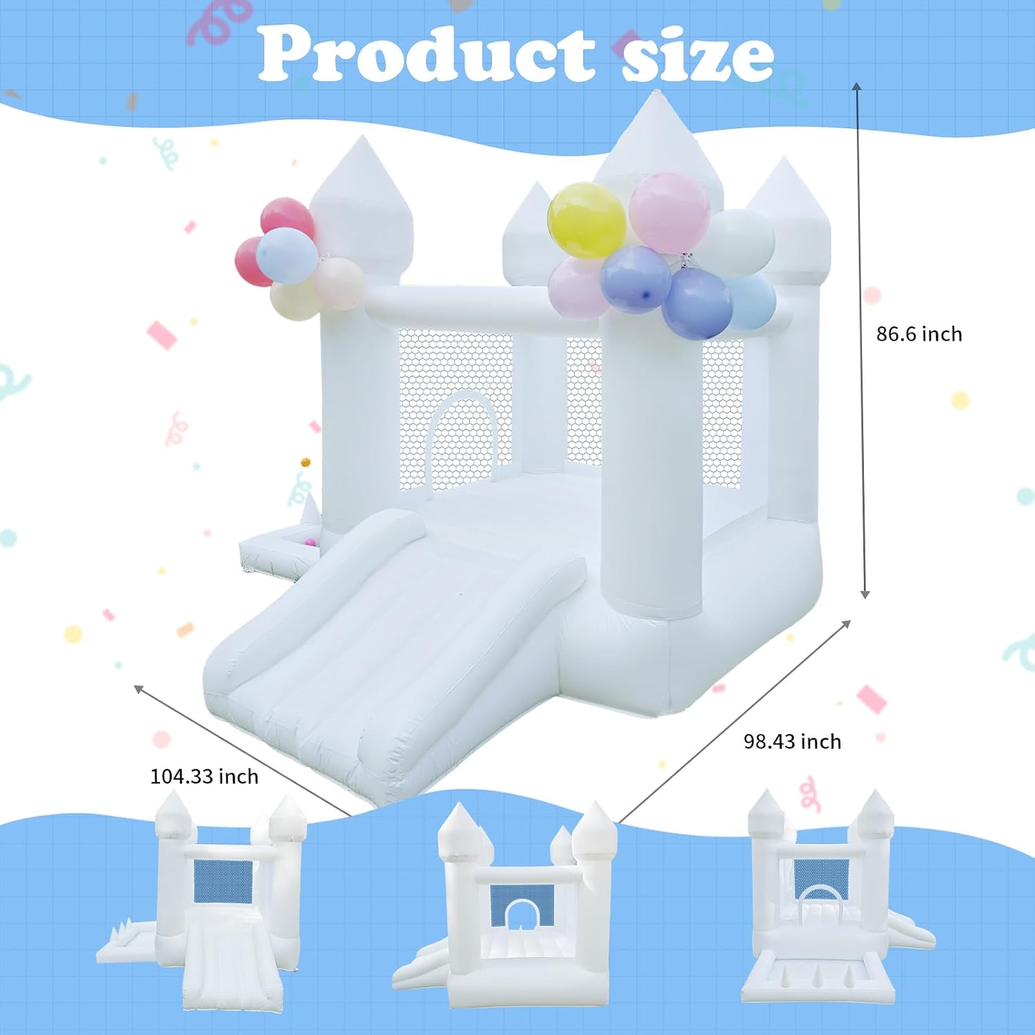 บ้านลมสีขาว, บ้านลมสำหรับใช้ใน - Kids Outdoor Bounce House บทวิจารณ์และราคา