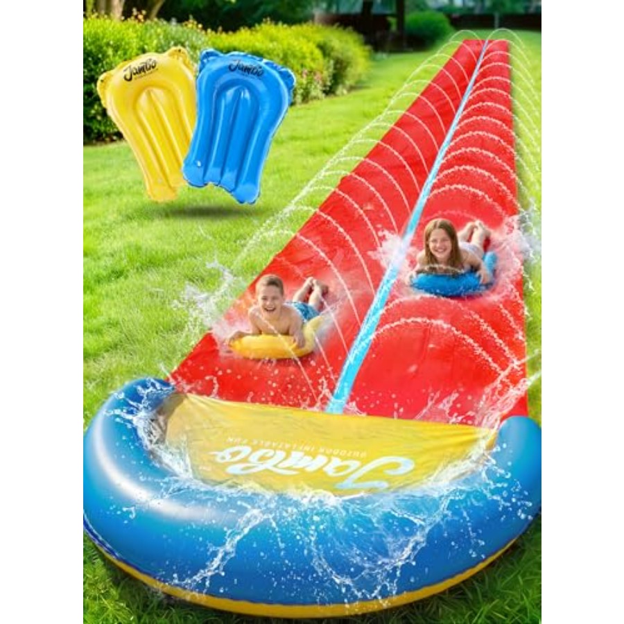 สไลเดอร์น้ำกลางแจ้งสำหรับเด็ก: - Kids Outdoor Water Slide บทวิจารณ์และราคา