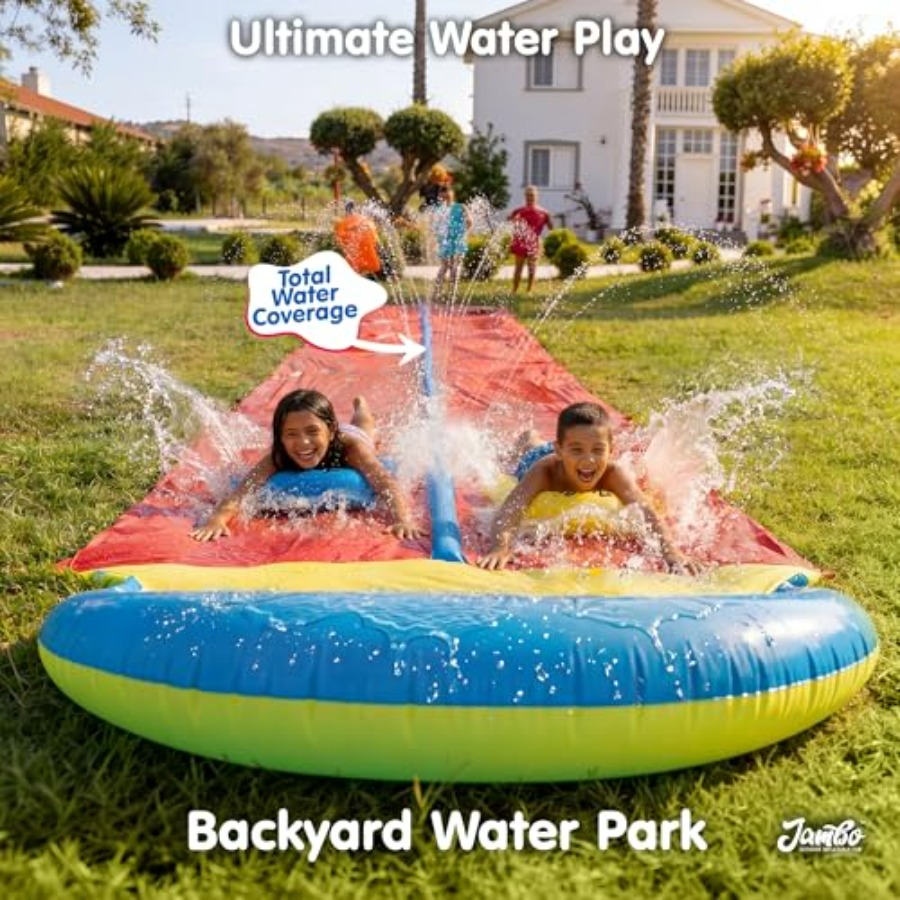 สไลเดอร์น้ำกลางแจ้งสำหรับเด็ก: - Kids Outdoor Water Slide บทวิจารณ์และราคา