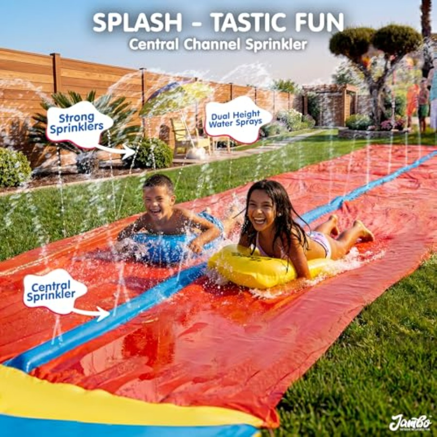 สไลเดอร์น้ำกลางแจ้งสำหรับเด็ก: - Kids Outdoor Water Slide บทวิจารณ์และราคา