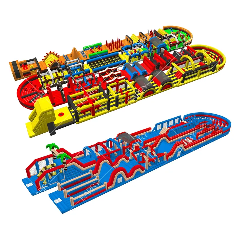อุปกรณ์สนามเด็กเล่นเป่าลมกลางแ - Kids Outdoor Obstacle Course Equipment บทวิจารณ์และราคา
