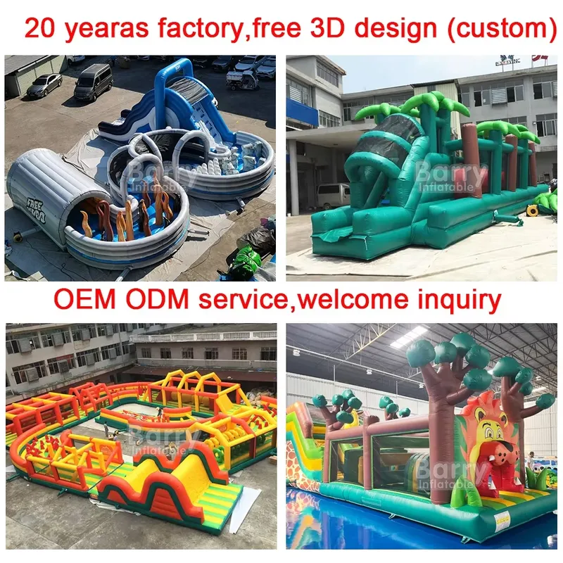อุปกรณ์สนามเด็กเล่นเป่าลมกลางแ - Kids Outdoor Obstacle Course Equipment บทวิจารณ์และราคา