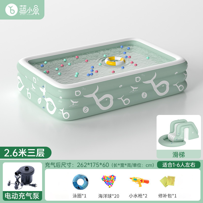สระว่ายน้ำเป่าลมแบบหนาพร้อมสไล - Kids Outdoor Water Slide บทวิจารณ์และราคา