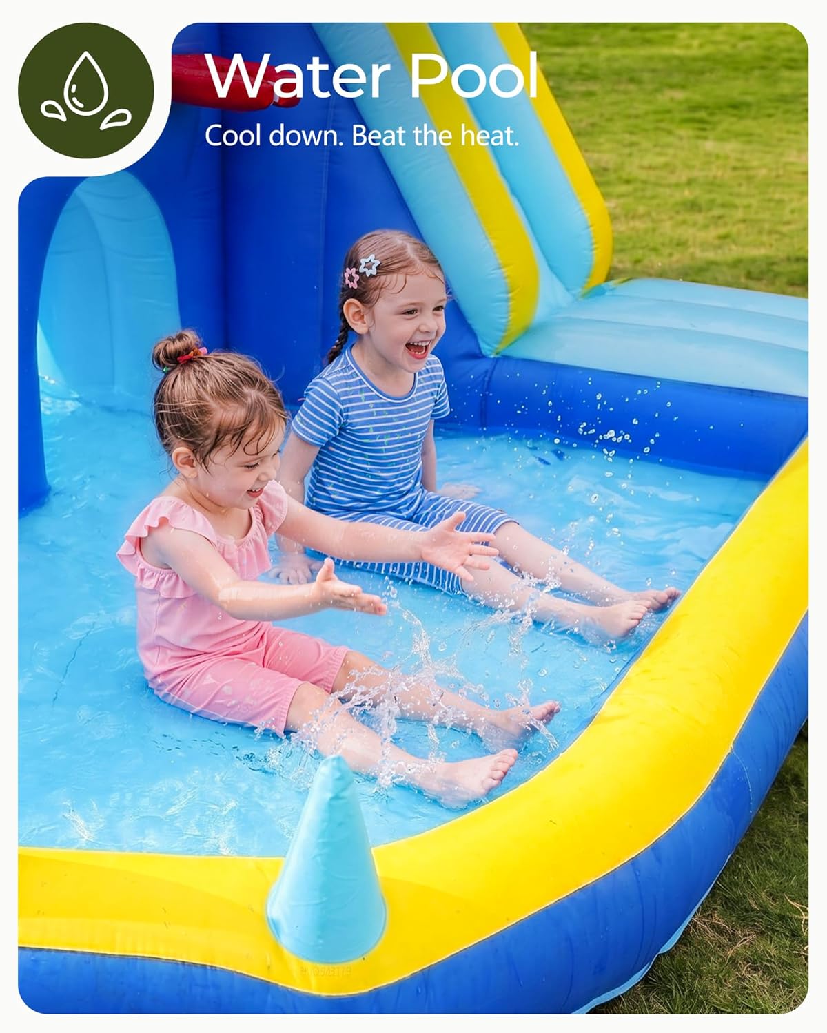 สไลเดอร์น้ำเป่าลมสำหรับเด็ก อา - Kids Outdoor Bounce House บทวิจารณ์และราคา