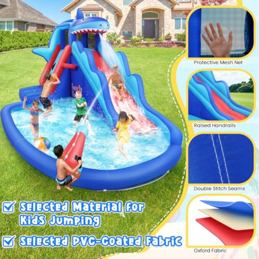 สไลเดอร์น้ำเป่าลมสำหรับเด็กอาย - Kids Outdoor Bounce House บทวิจารณ์และราคา