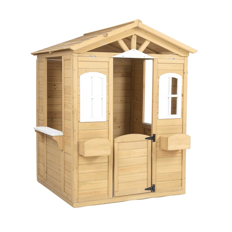 บ้านไม้สไตล์โมเดิร์นคลาสสิกสำห - Kids Outdoor Playhouse บทวิจารณ์และราคา