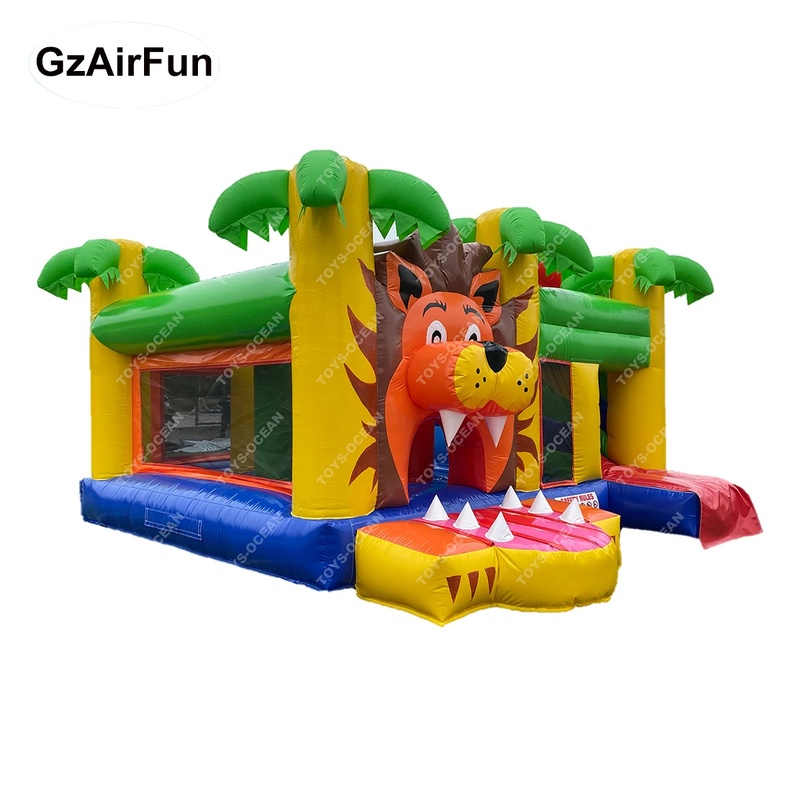 บ้านลมเป่าลมธีมสิงโตสำหรับใช้ง - Kids Outdoor Bounce House บทวิจารณ์และราคา