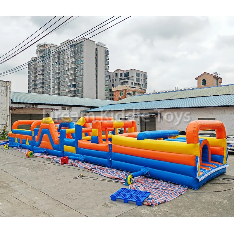 อุโมงค์สิ่งกีดขวางเป่าลมขนาดให - Kids Outdoor Obstacle Course Equipment บทวิจารณ์และราคา