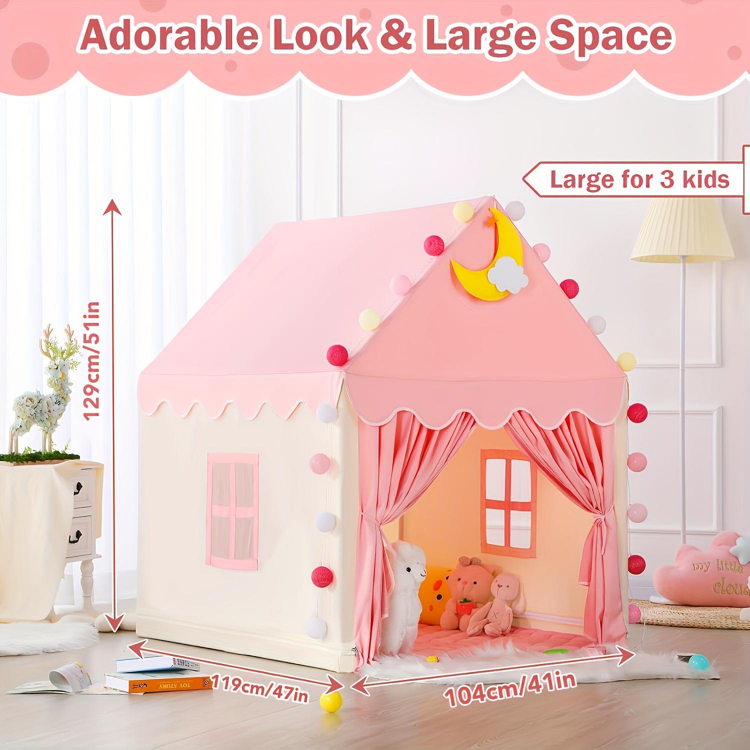 เต็นท์ปราสาทสีชมพูขนาดใหญ่สำหร - Kids Outdoor Hideout บทวิจารณ์และราคา