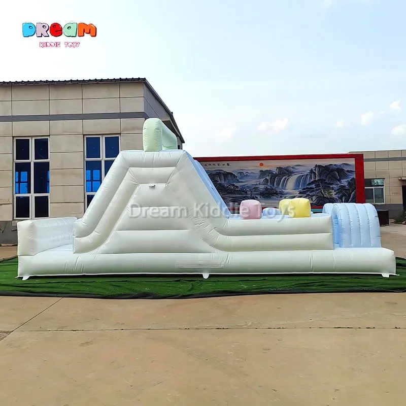 สไลเดอร์เป่าลมเชิงพาณิชย์พร้อม - Kids Outdoor Obstacle Course Equipment บทวิจารณ์และราคา