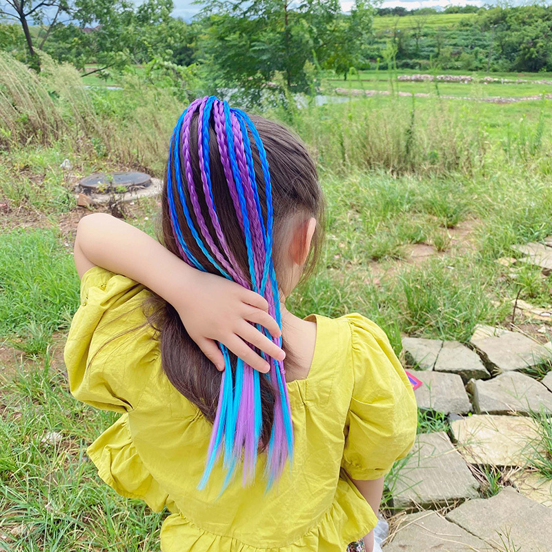 1 PCS ใหม่หญิงสีสัน Wigs ผมหาง - Kids Outdoor Decor บทวิจารณ์และราคา