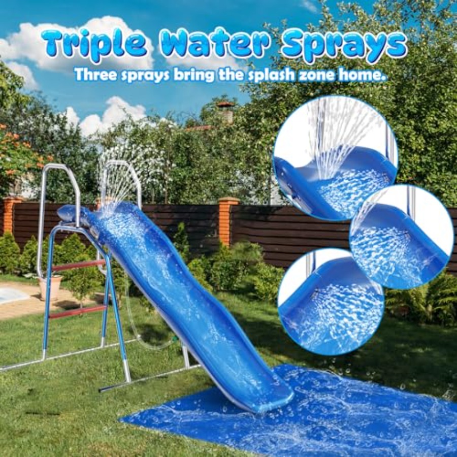 สไลเดอร์น้ำสำหรับเด็กในสวนหลัง - Kids Outdoor Water Slide บทวิจารณ์และราคา
