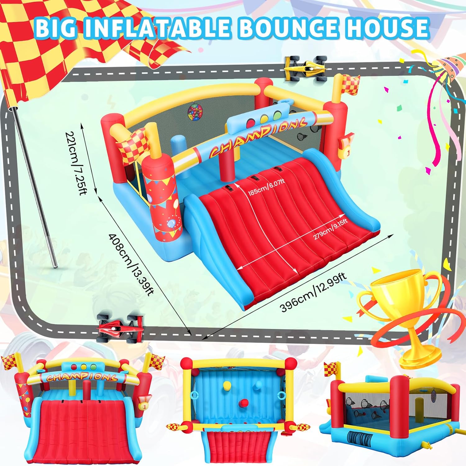 บ้านลมขนาดใหญ่สำหรับเด็กโต, บ้ - Kids Outdoor Bounce House บทวิจารณ์และราคา
