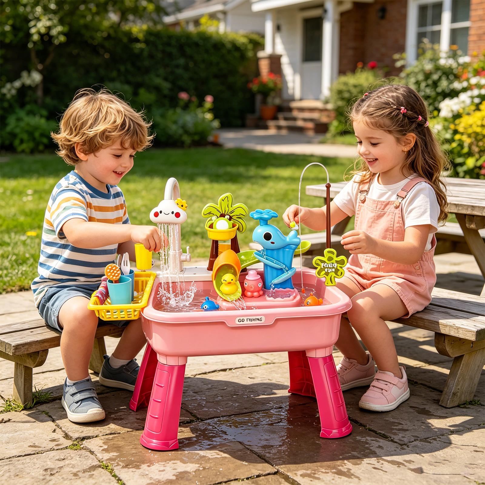อ่างล้างจานไฟฟ้าสำหรับเด็กพร้อ - Kids Outdoor Water Play บทวิจารณ์และราคา