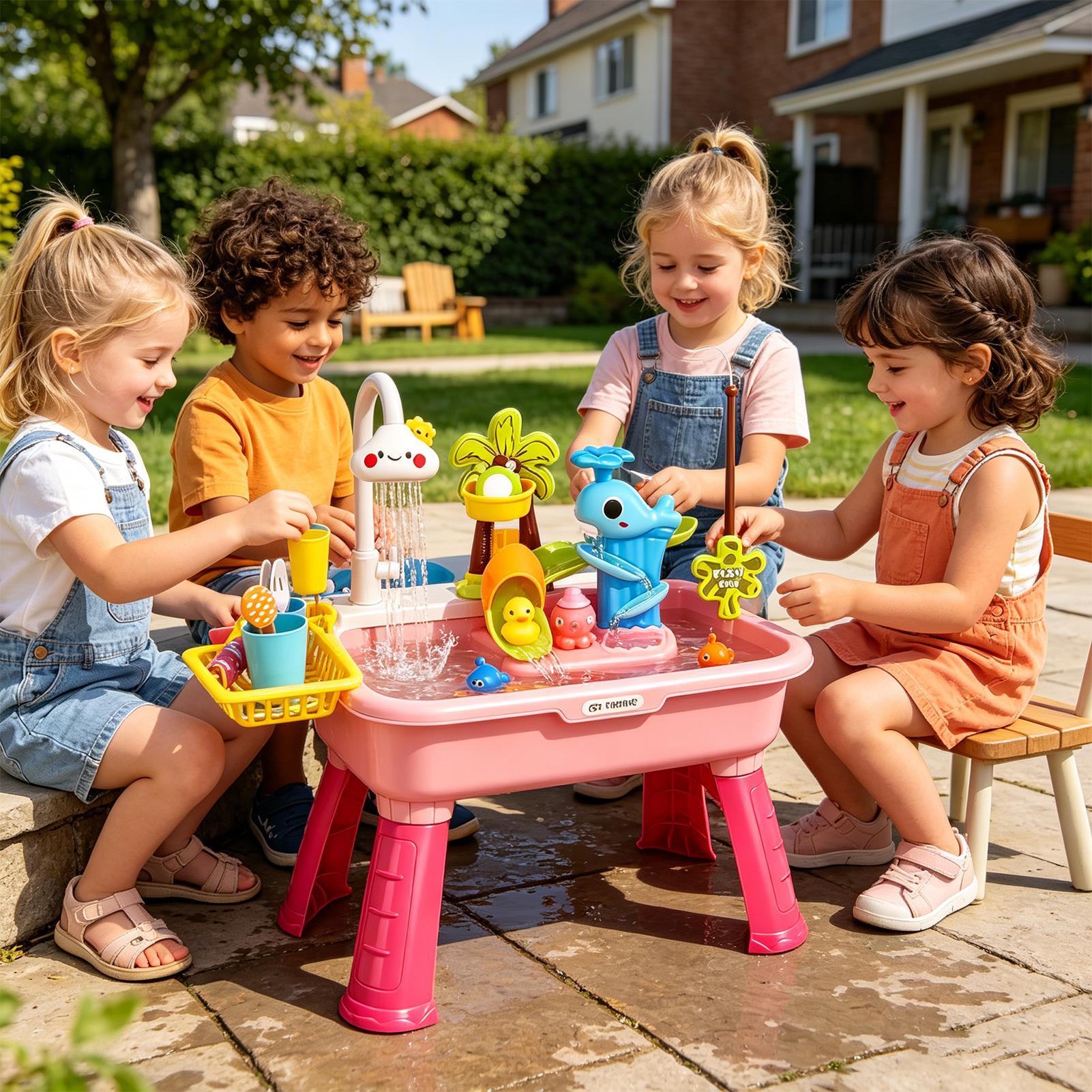 อ่างล้างจานไฟฟ้าสำหรับเด็กพร้อ - Kids Outdoor Water Play บทวิจารณ์และราคา