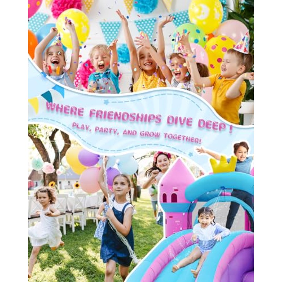 สไลเดอร์น้ำเป่าลมสำหรับเด็กอาย - Kids Outdoor Bounce House บทวิจารณ์และราคา